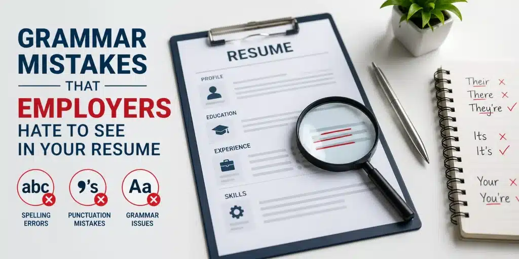 Few Grammar Mistakes that Employer Hate to See in Your Resume